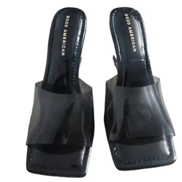 Good American | Cinderella Black Wedges - Picture 2 of 6